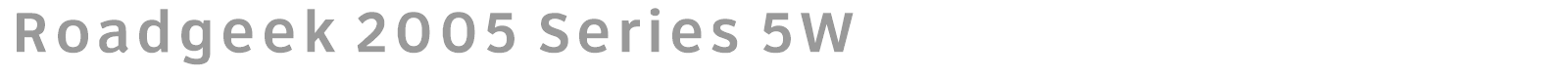 Roadgeek 2005 Series 5W font preview